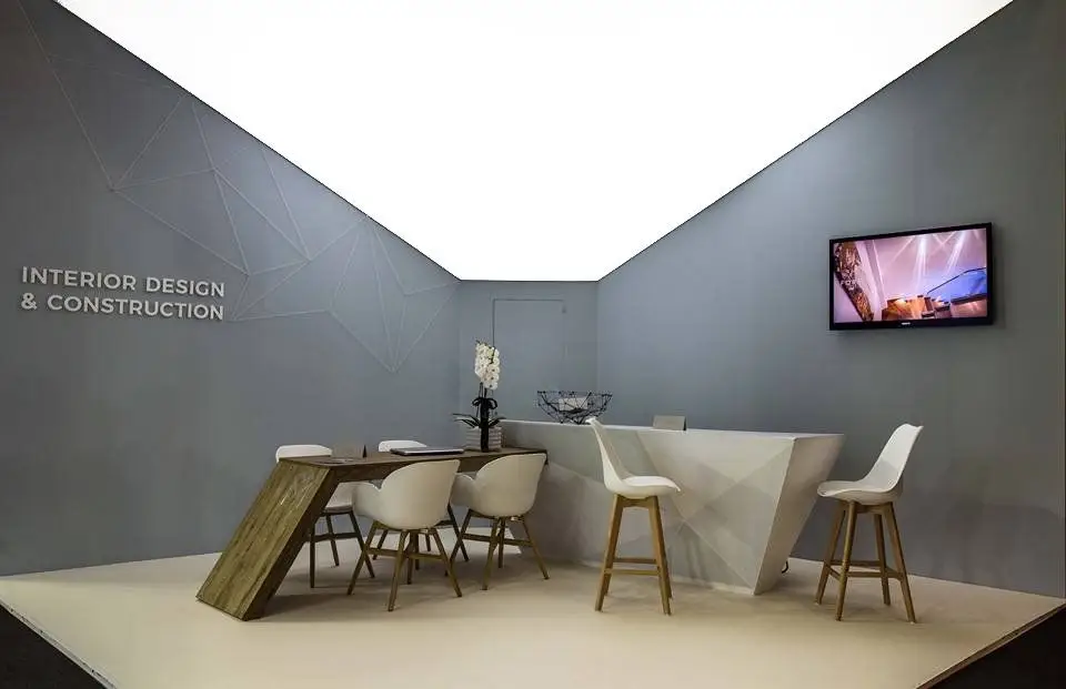 Fully backlit exhibition ceiling installed for a client in Greece